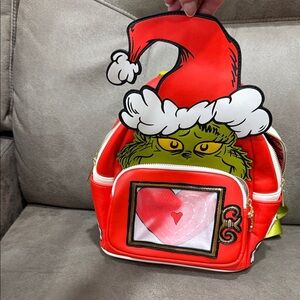 Loungefly Red Grinch Santa Backpack